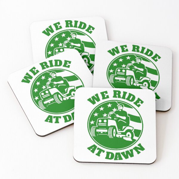Item preview, We Ride At Dawn Funny Lawnmower Dad designed and sold by JackCurtis1991.