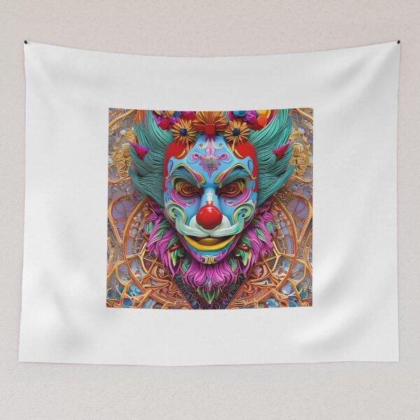 Item preview, Psychedelic digital concept art of a diabolical clown fullcolor designed and sold by MarcusPetrus.