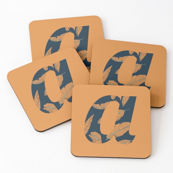 Item preview, Leaves/Feathers Letter A Monogram designed and sold by Gumblebee Design.