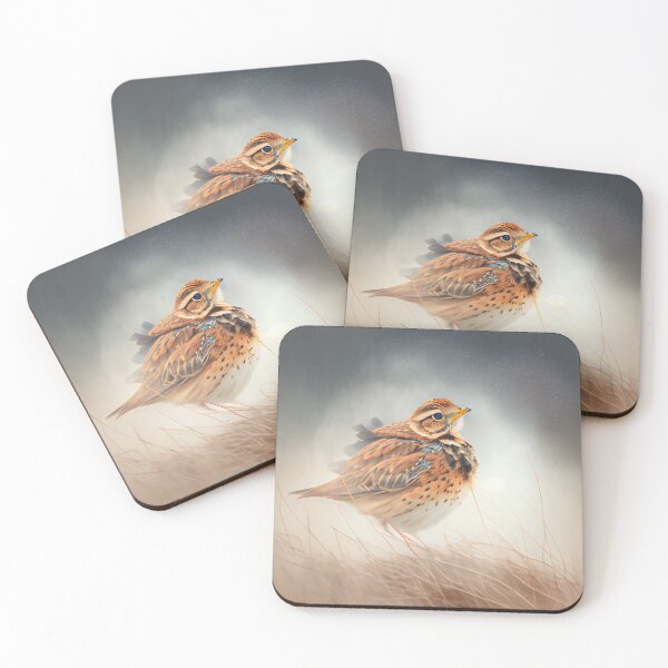 Item preview, Boisterous Skylark in Foggy Skies Digital Painting designed and sold by CodeAndColors.