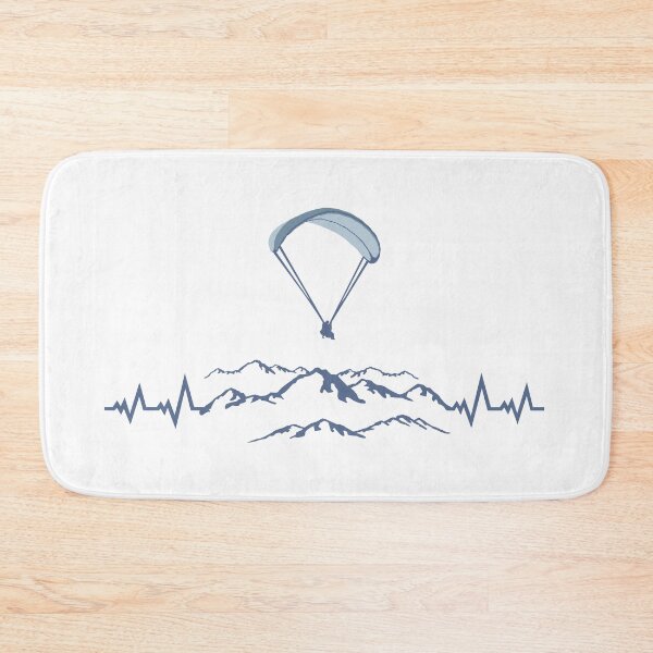 Item preview, Paragliding, Mountains & ECG Pulse Heartbeat designed and sold by claudiasartwork.