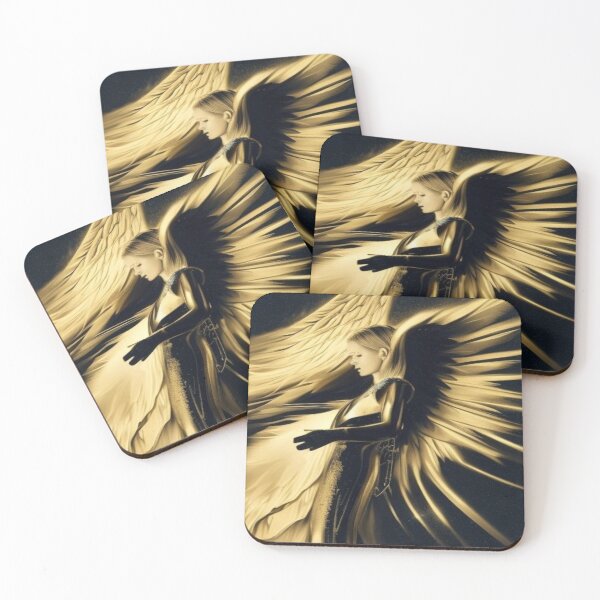 Item preview, Gold an black Angel designed and sold by AnnieHaven.
