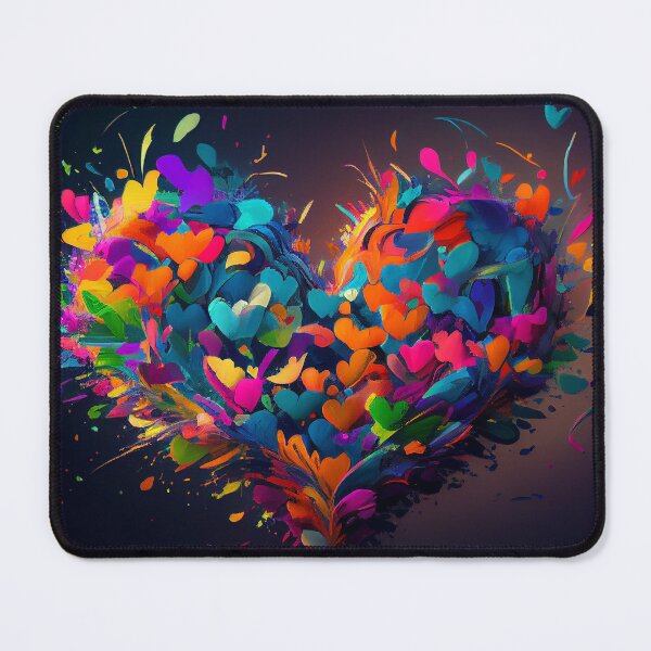 Item preview, Colorful explosion of a heart - splattered paint - MxCaptures designed and sold by mxcaptures.