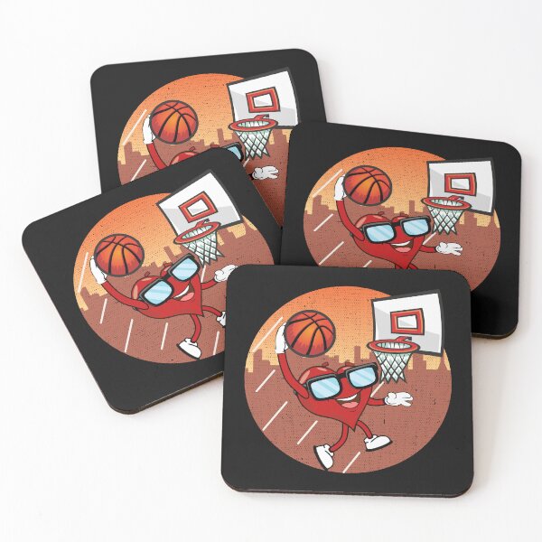 Item preview, Love Basketball Valentines Day Heart Dunking Basketball Vintage Art designed and sold by alenaz.