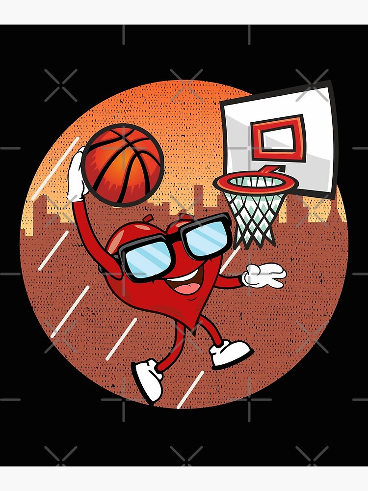 Love Basketball Valentines Day Heart Dunking Basketball Vintage Art love-basketball-valentines-day-heart-dunking-basketball-vintage-art-greeting-card-for-sale-by-alenaz-redbubble