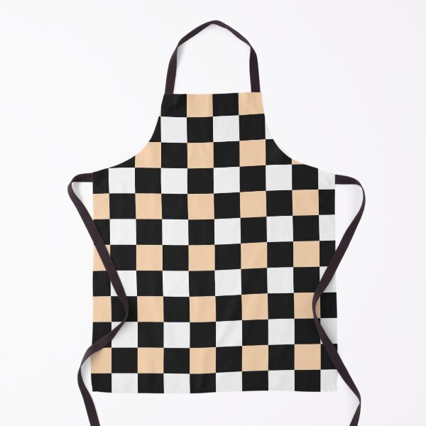 Item preview, Peach, grey, and white checkered pattern designed and sold by by-jwp.
