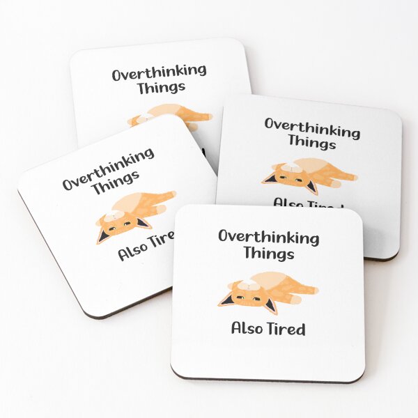 Item preview, Overthinking Things Also Tired - Astonished Cat Company - Perfect Gift for the Overthinker in Your Life designed and sold by AstonishedCatCo.
