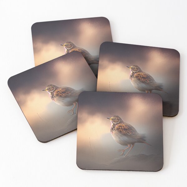 Item preview, Boisterous Skylark in Foggy Skies Digital Painting designed and sold by CodeAndColors.