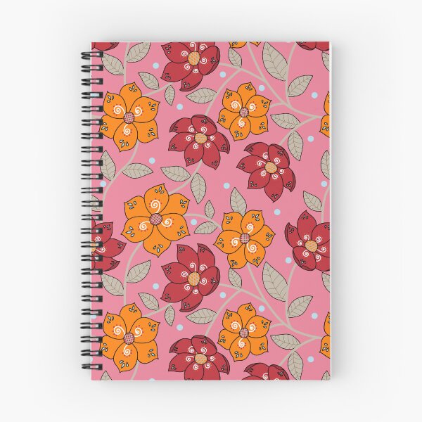 Item preview, Chintzy floral repeat pattern in pink designed and sold by HariniArts.