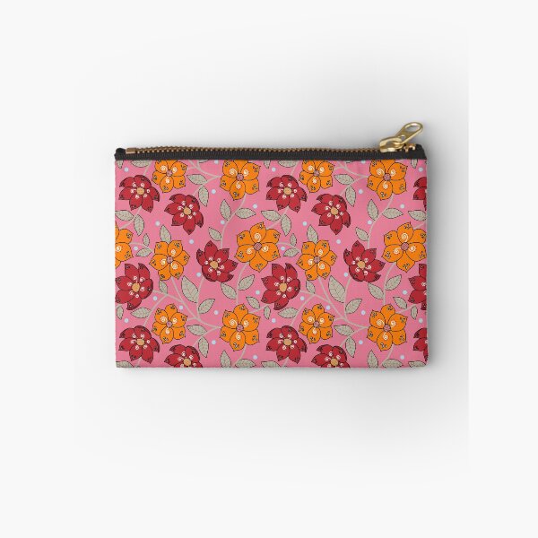 Item preview, Chintzy floral repeat pattern in pink designed and sold by HariniArts.