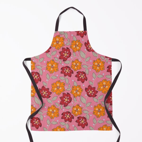 Item preview, Chintzy floral repeat pattern in pink designed and sold by HariniArts.