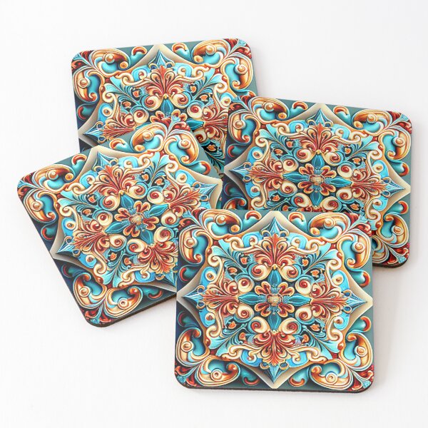 Item preview, Vivid Three Dimensional Divine Delicate New Mediterranean Pattern Digital Painting designed and sold by CodeAndColors.