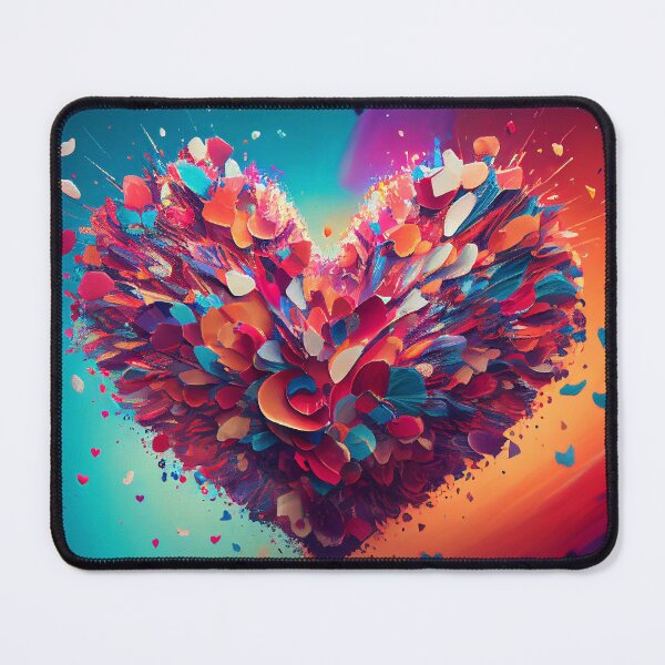 Item preview, Colorful explosion of a heart - splattered paint - MxCaptures designed and sold by mxcaptures.