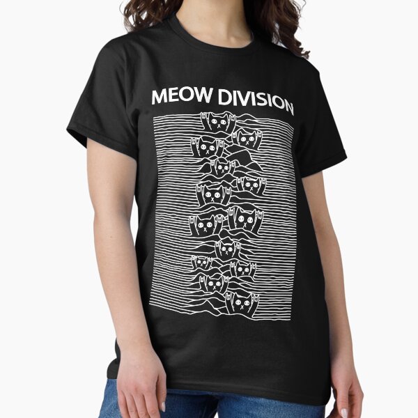 Aperçu de l'œuvre T-shirt Meow Division, chemise unisexe Post Punk, tee-shirt Joy Division créée et vendue par richynn.