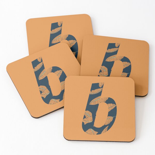Item preview, Leaf/Feather Pattern Letter B Monogram: designed and sold by Gumblebee Design.