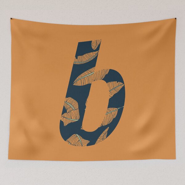 Item preview, Leaf/Feather Pattern Letter B Monogram: designed and sold by Gumblebee Design.