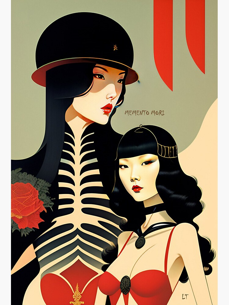 Thumbnail 2 von 2, Galeriedruck, Memento Mori in Red designt und verkauft von leviatansworks.