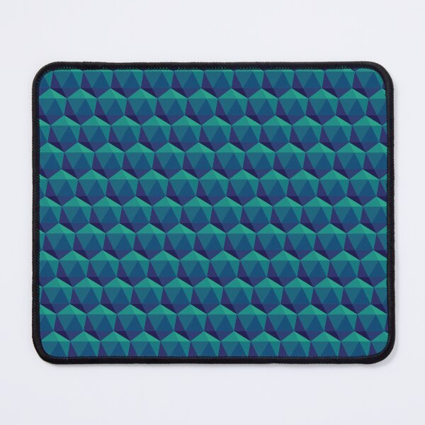 Item preview,  Geometric Icosahedron Pattern in Blue-Green designed and sold by Travarts.
