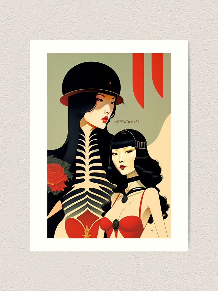 Thumbnail 1 von 3, Kunstdruck, Memento Mori in Red designt und verkauft von leviatansworks.