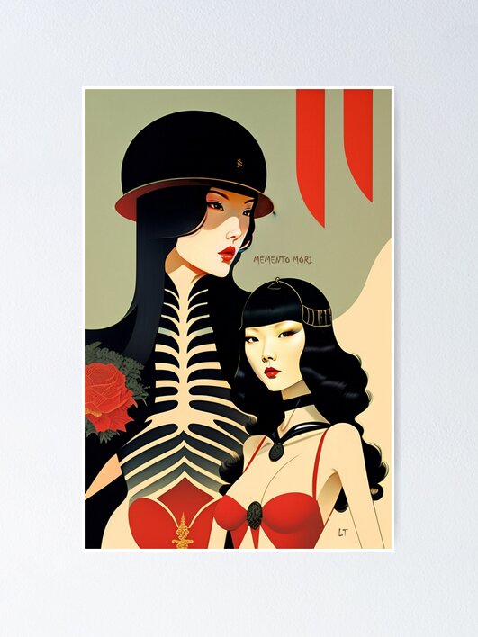 Thumbnail 2 von 3, Poster, Memento Mori in Red designt und verkauft von leviatansworks.