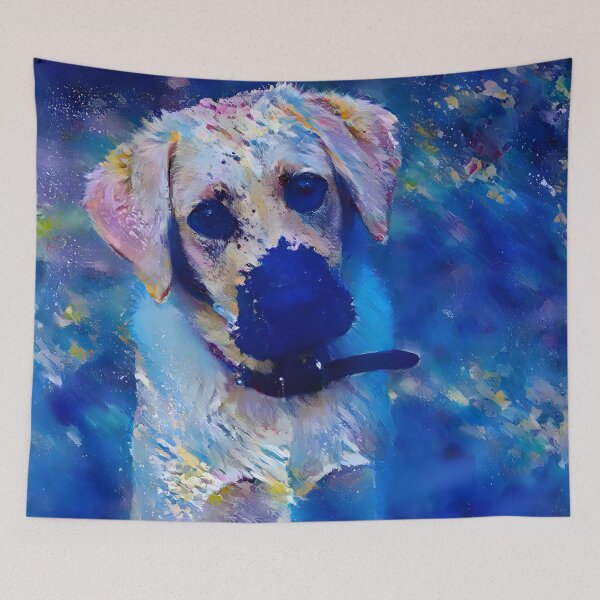Artikelvorschau, Ein kühles mattes Gemälde aus goldenem Labrador. Labrador-Kunst. Labrador-Liebhaber entworfen und verkauft von Doggymadness.