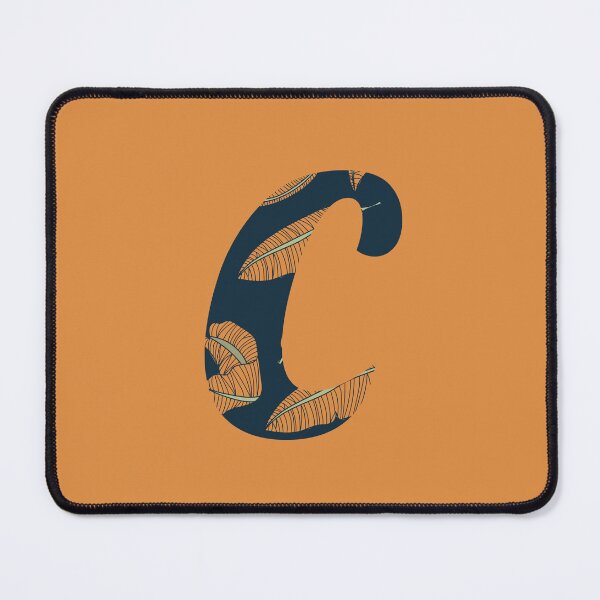 Item preview, Leaf/Feather Pattern Letter C Monogram designed and sold by Gumblebee Design.