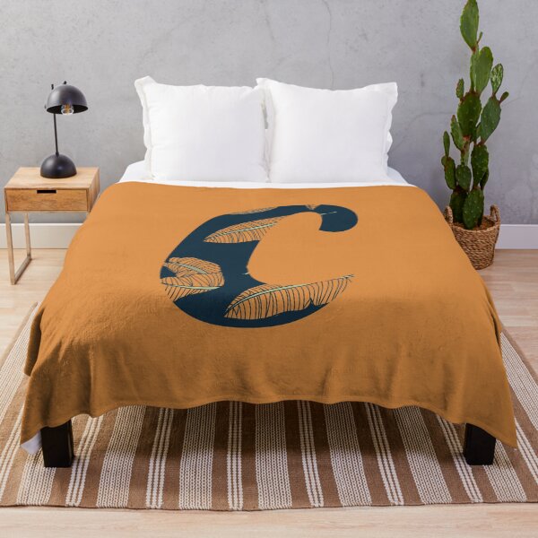 Item preview, Leaf/Feather Pattern Letter C Monogram designed and sold by Gumblebee Design.