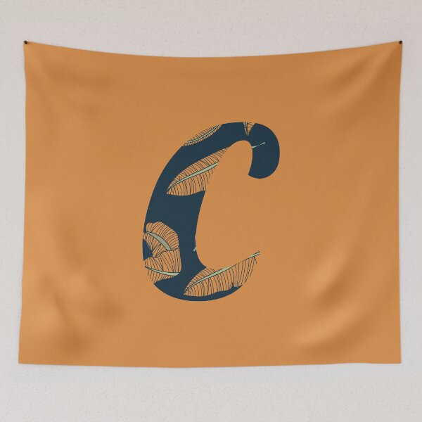 Item preview, Leaf/Feather Pattern Letter C Monogram designed and sold by Gumblebee Design.