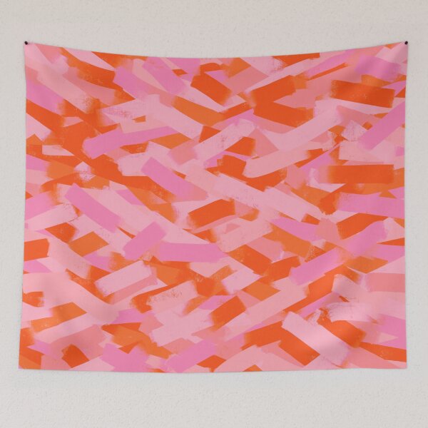 Item preview, Orange and Pink Smudgy Brush Strokes designed and sold by OneThreeSix.