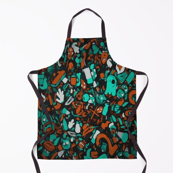 Item preview, Orange and aqua doodle art designed and sold by ImaginationX.