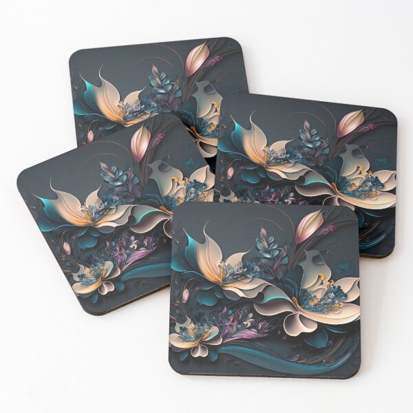 Item preview, Abstract Flowers Floral Design Jewel Tones Art designed and sold by FloralFancy.