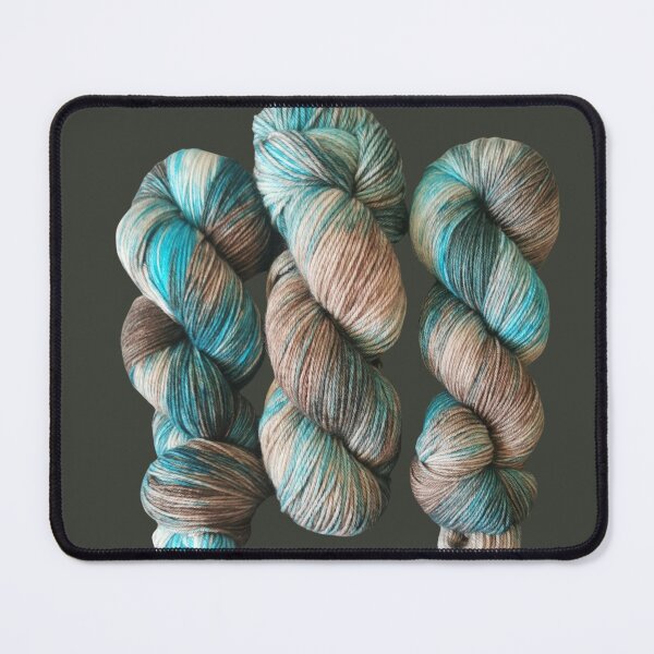 Item preview, Ice Wolf - skeins of yarn in icy blue and grey designed and sold by skeinhawkyarns.