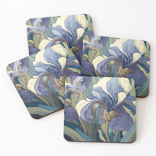 Item preview, Floral Garden Botanical Print with Iris designed and sold by FloralFancy.