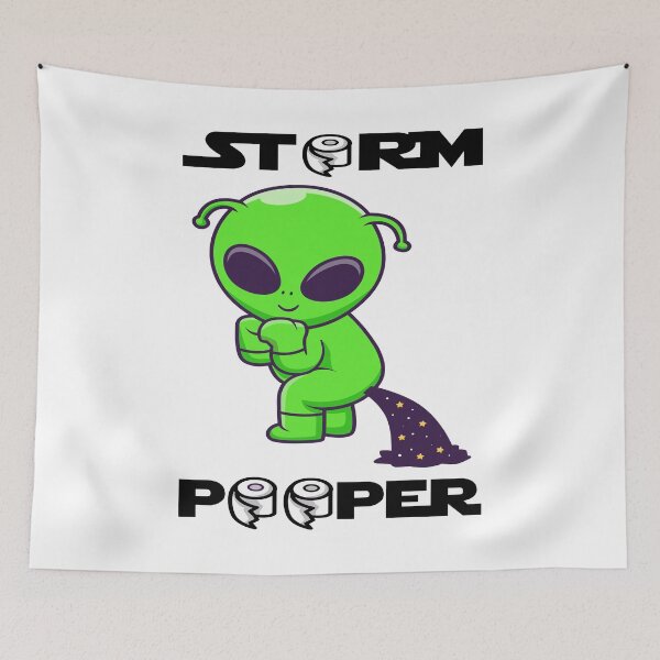 Item preview, Storm Pooper - Green Alien Storm Pooper Toiltet Paper designed and sold by NewDayDesigns.