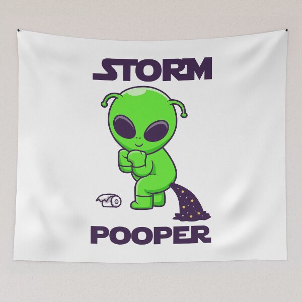 Item preview, Storm Pooper - Green Alien Storm Pooper designed and sold by NewDayDesigns.