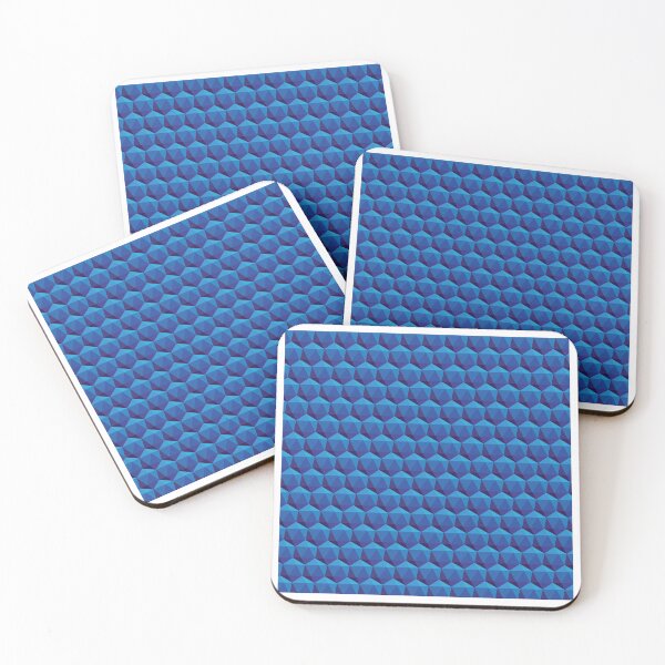 Item preview, Geometric Icosahedron Pattern in Blue designed and sold by Travarts.