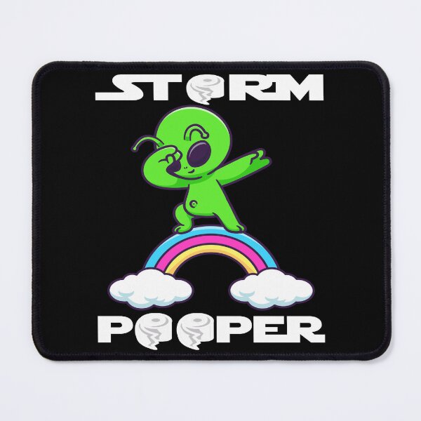 Item preview, Storm Pooper - Green Alien On Rainbow Storm Pooper  designed and sold by NewDayDesigns.