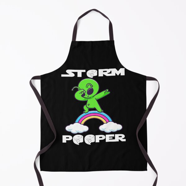 Item preview, Storm Pooper - Green Alien On Rainbow Storm Pooper designed and sold by NewDayDesigns.