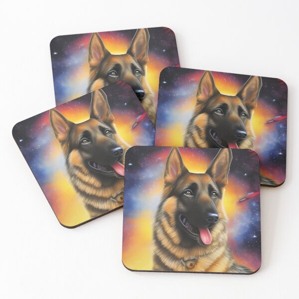 Item preview, Cosmic German Shepherd, Galactic German Shepherd, German shepherd in outer space designed and sold by Doggymadness.