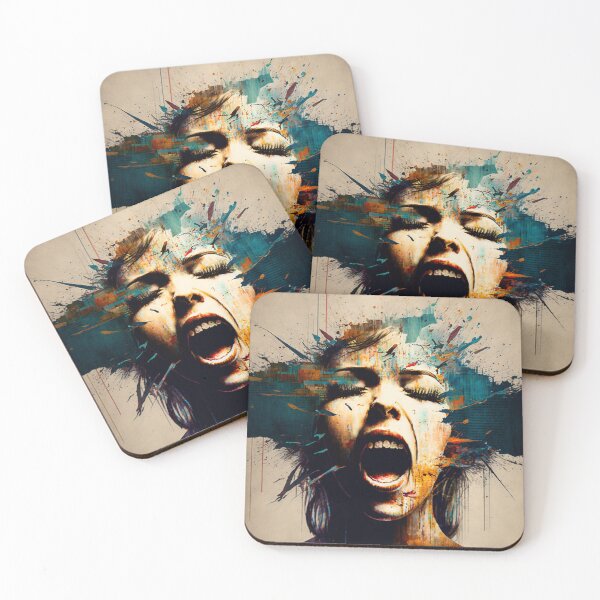 Item preview, Screaming face abstract designed and sold by Schamann.