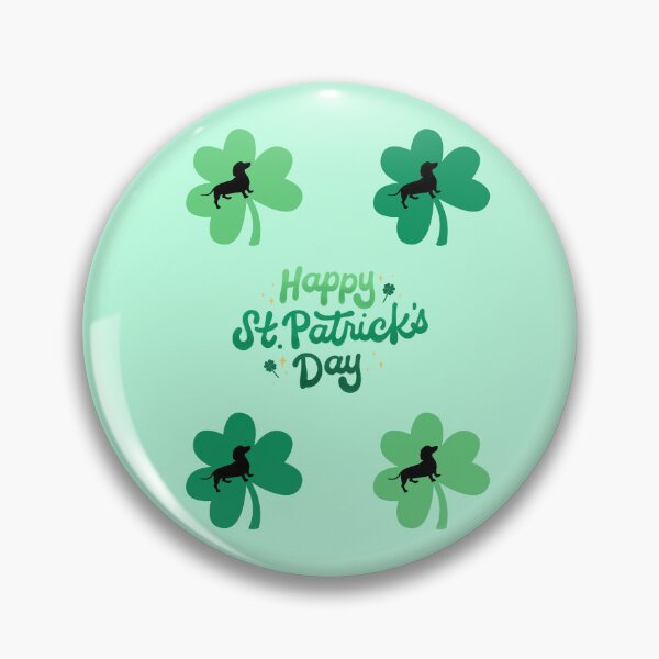 Item preview, Happy St. Patrick's Day with Dachshund Silhouette in Shamrock designed and sold by SeasonalDogs.