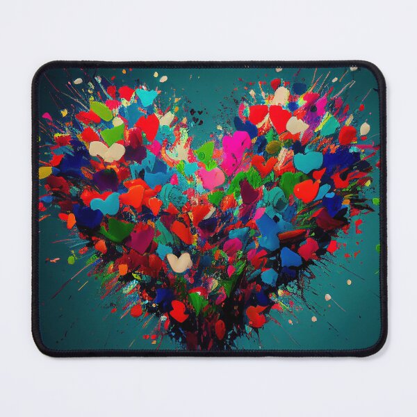 Item preview, Colorful explosion of a heart - splattered paint - MxCaptures designed and sold by mxcaptures.