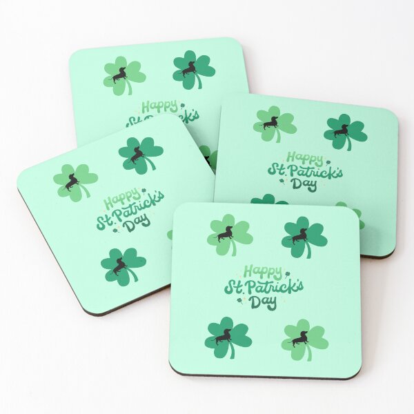 Item preview, Happy St. Patrick's Day with Dachshund Silhouette in Shamrock designed and sold by SeasonalDogs.