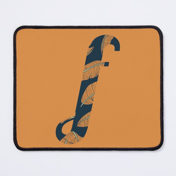 Item preview, Leaf/Feather Pattern Letter F Monogram designed and sold by Gumblebee Design.