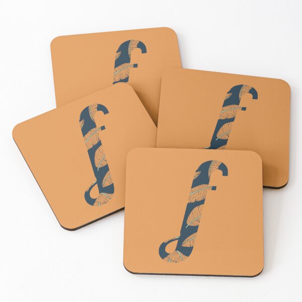 Item preview, Leaf/Feather Pattern Letter F Monogram designed and sold by Gumblebee Design.