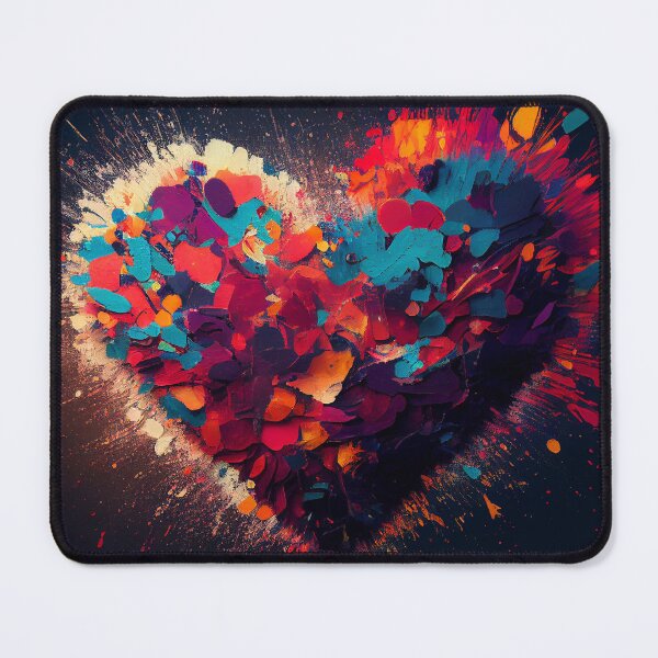 Item preview, Colorful explosion of a heart - splattered paint - MxCaptures designed and sold by mxcaptures.