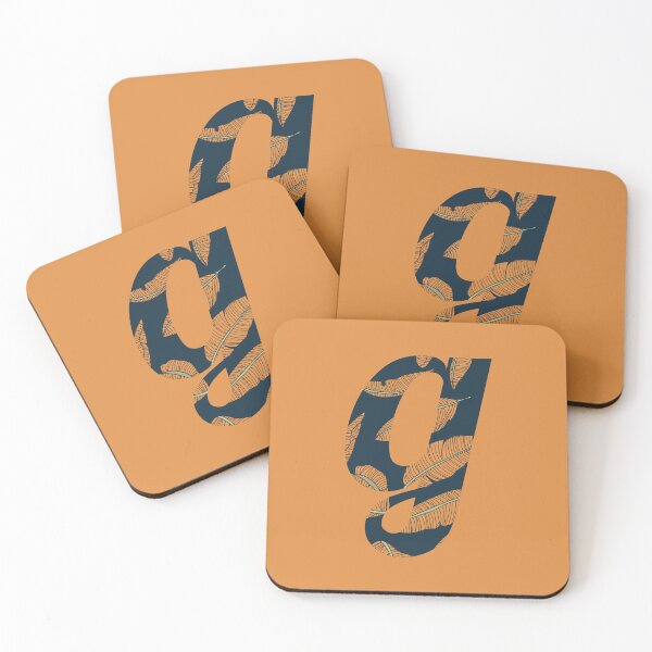 Item preview, Leaf/Feather Pattern Letter G Monogram designed and sold by Gumblebee Design.