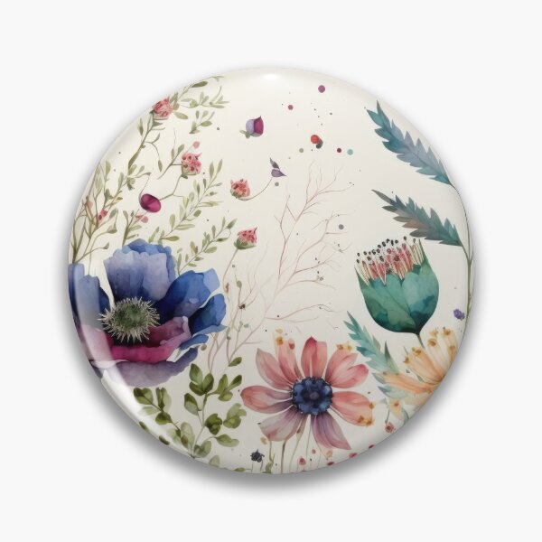Item preview, Floral Garden Botanical Print with wild flowers designed and sold by FloralFancy.