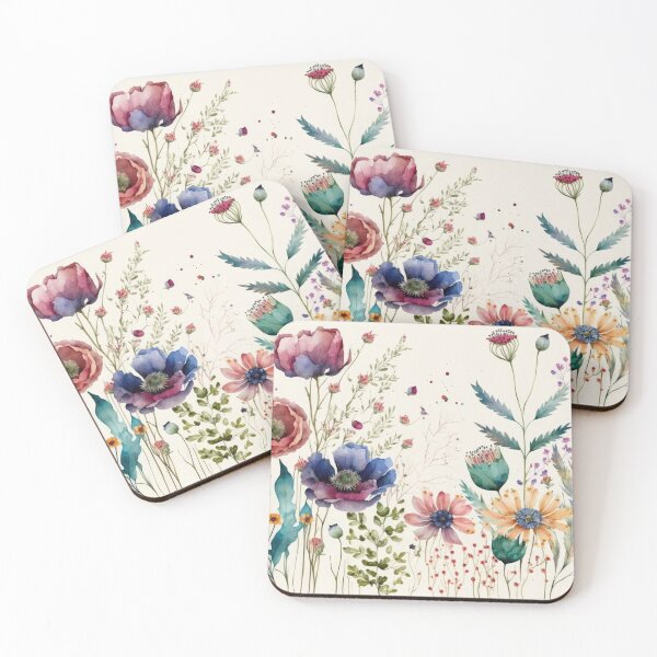 Item preview, Floral Garden Botanical Print with wild flowers designed and sold by FloralFancy.