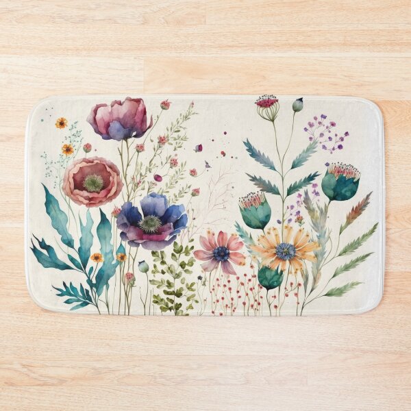 Item preview, Floral Garden Botanical Print with wild flowers designed and sold by FloralFancy.